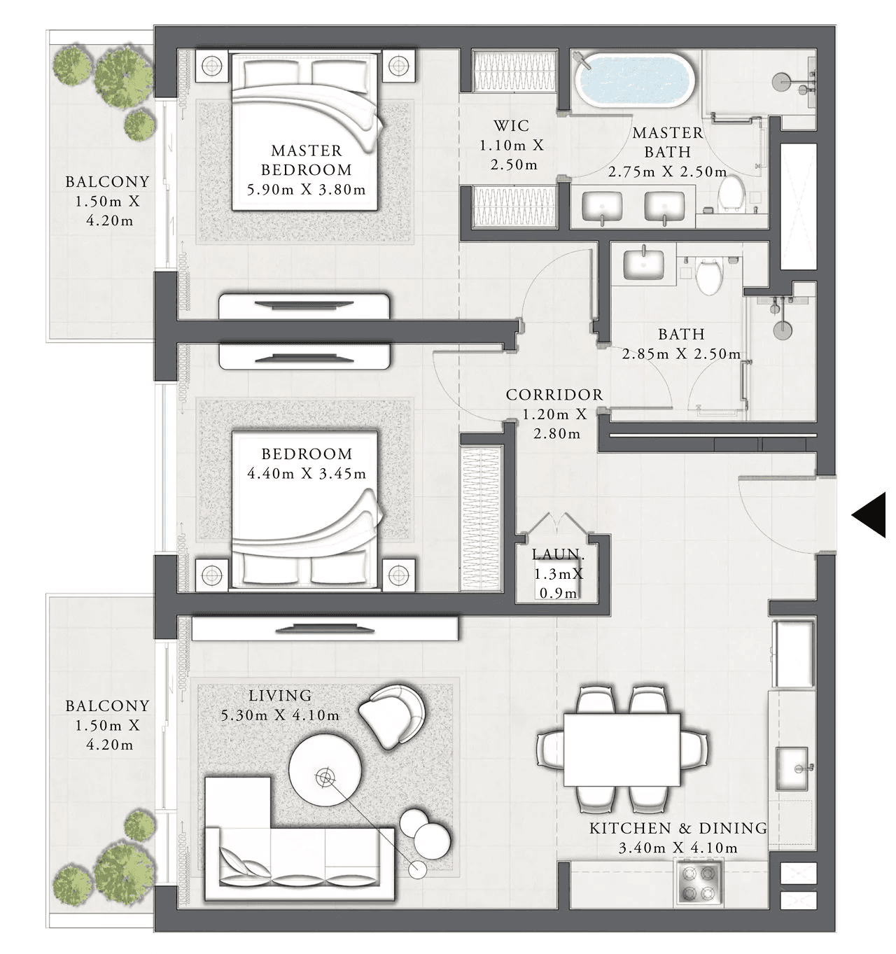 2 BR