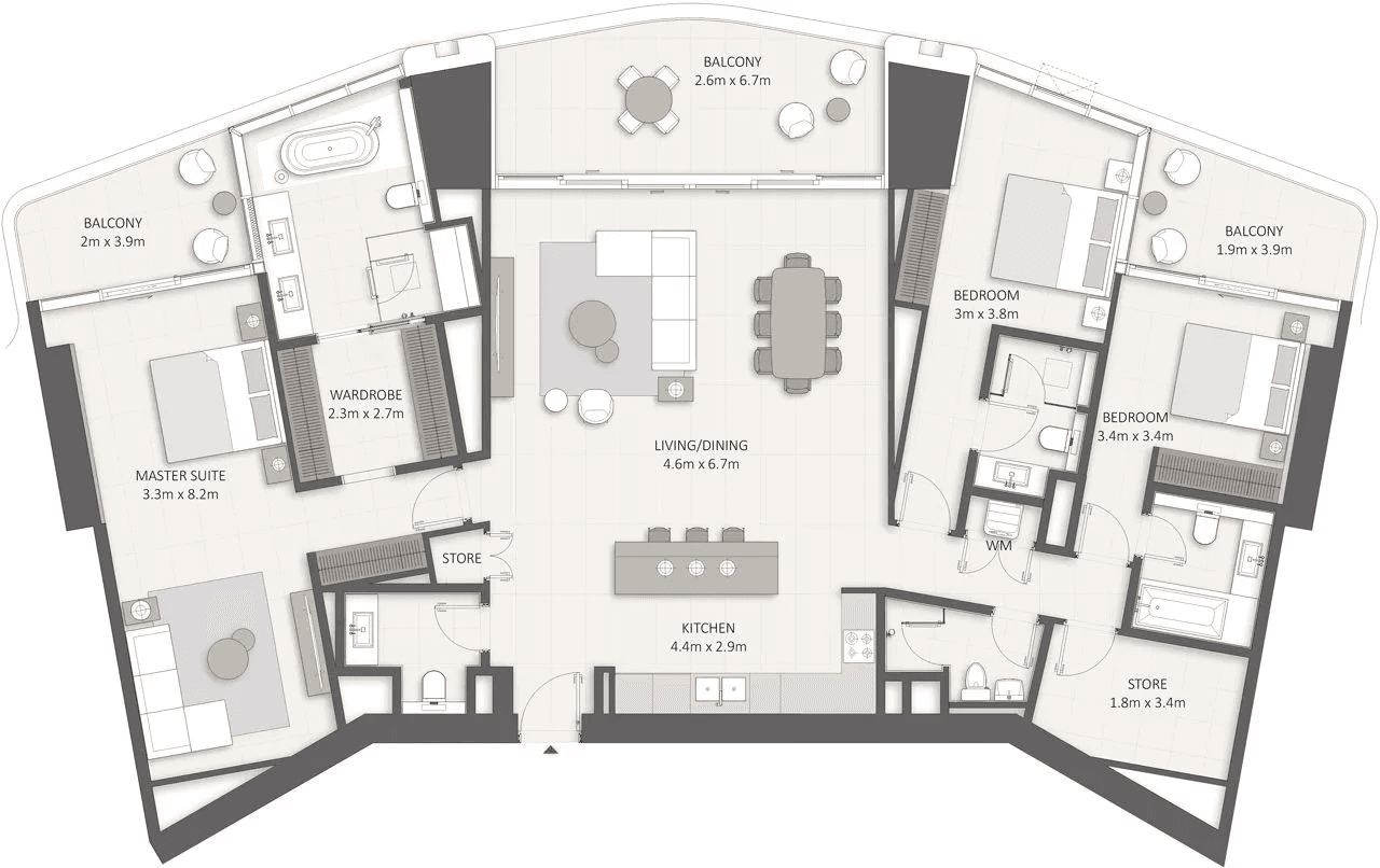 3 BR