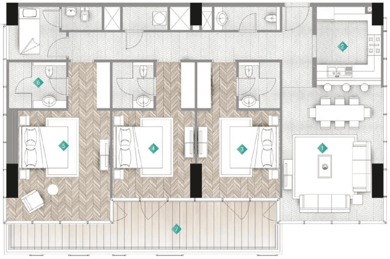 3 BR
