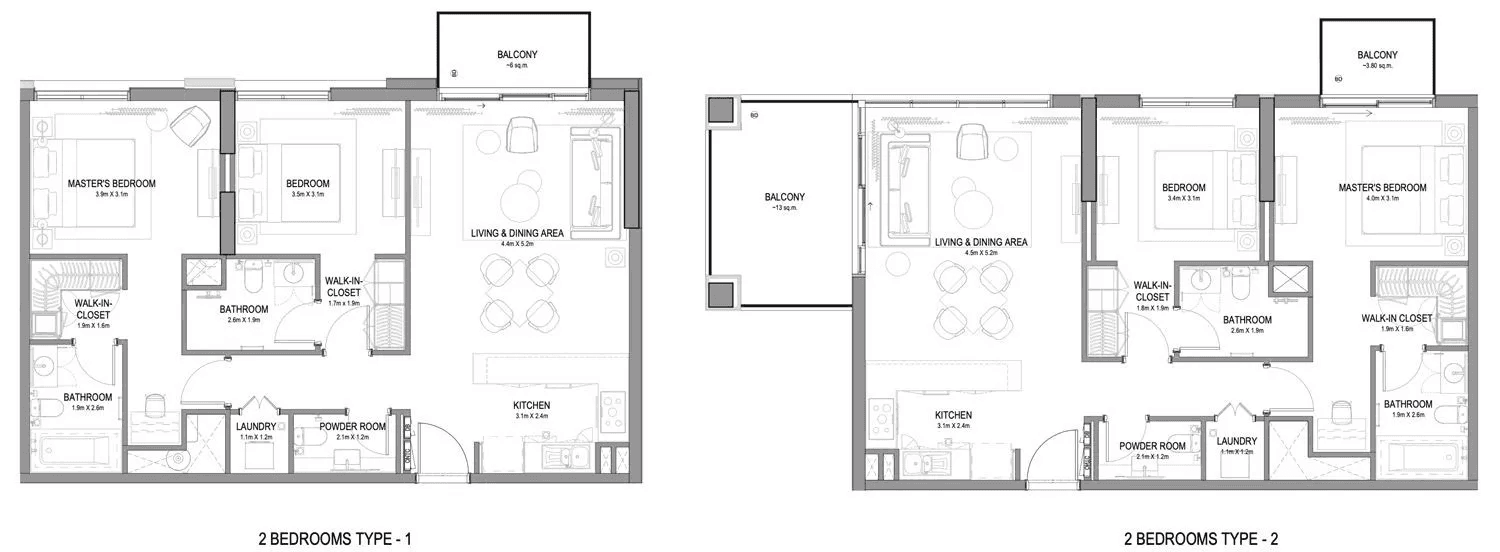 Apartment, Type 1-2