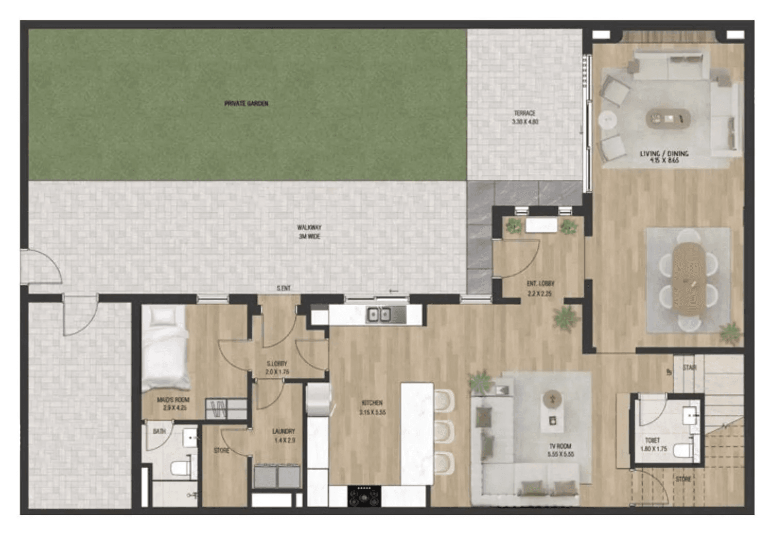 4 BR Townhouse