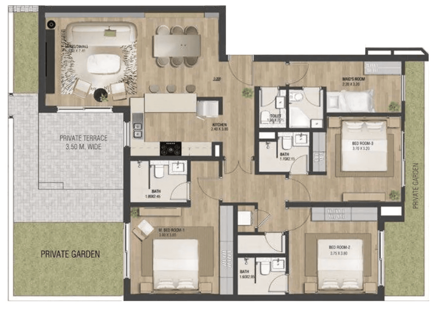 3 BR