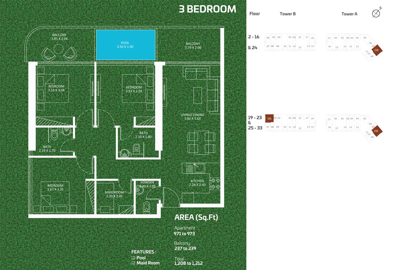 3 BR
