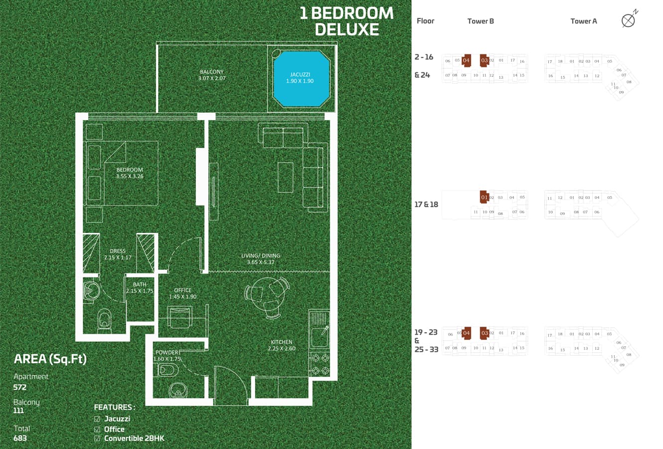 1 BR 