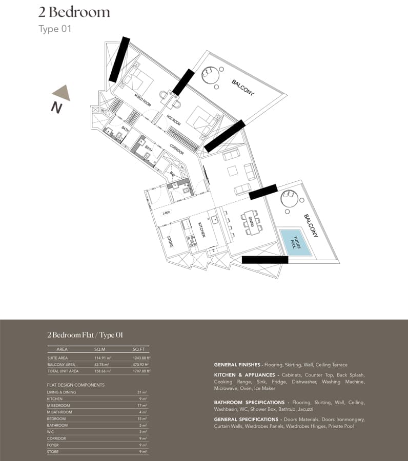 2 BR