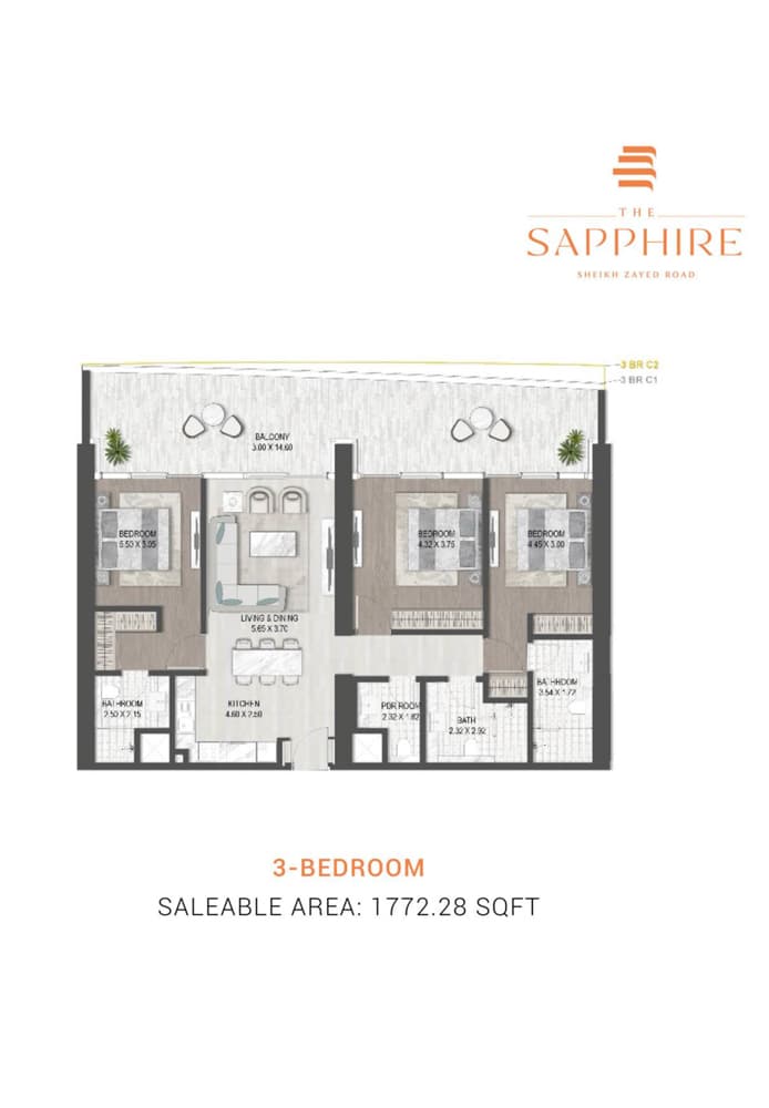 3 BR
