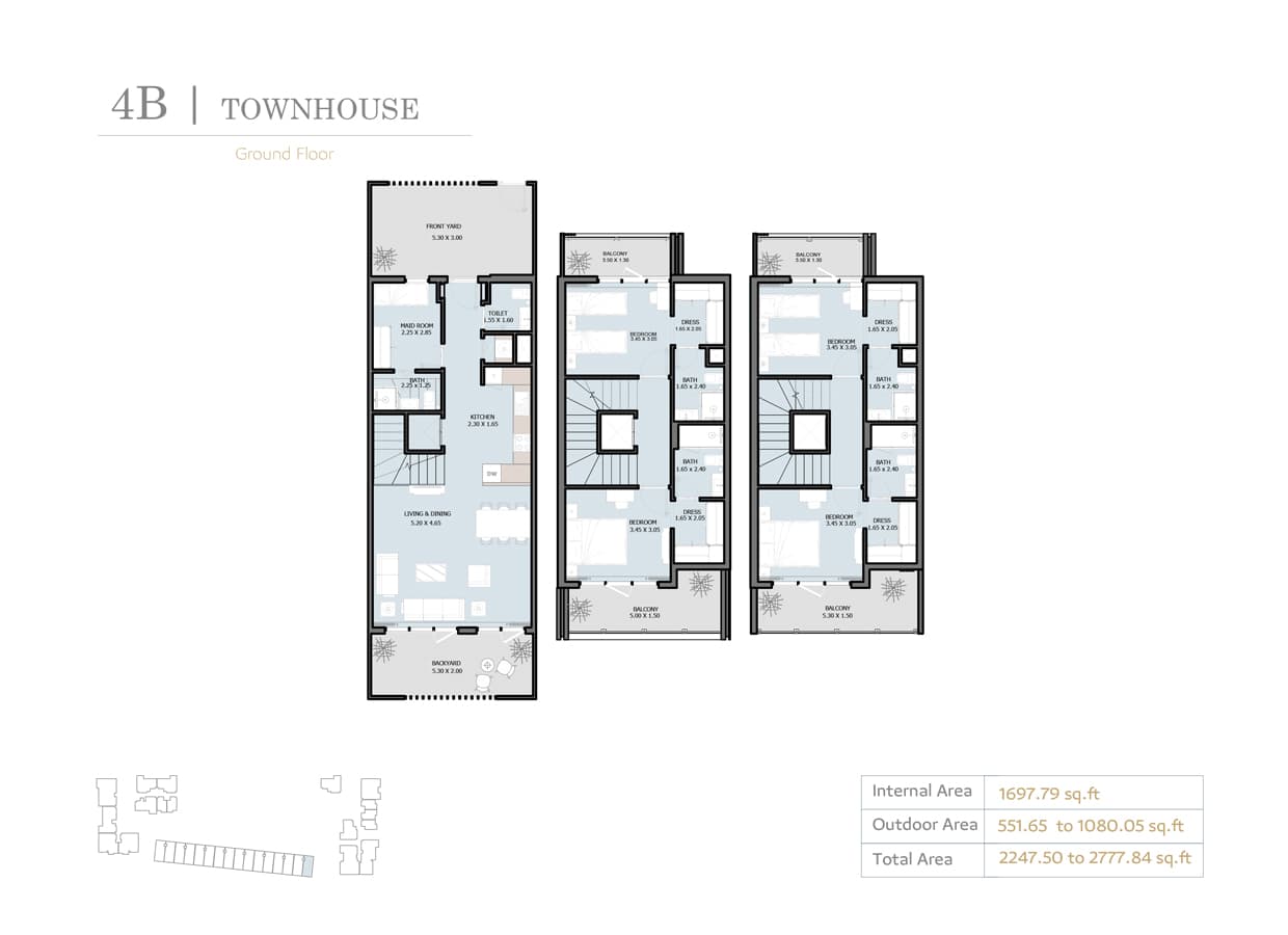 4 BR ( Townhouse ) 