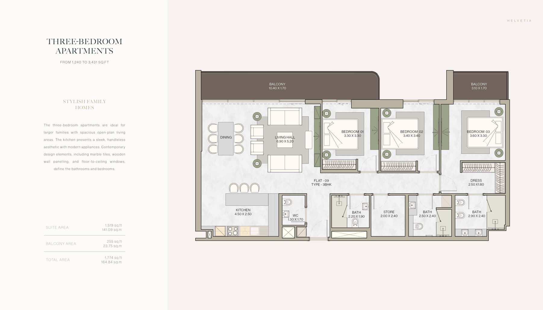 3 BR