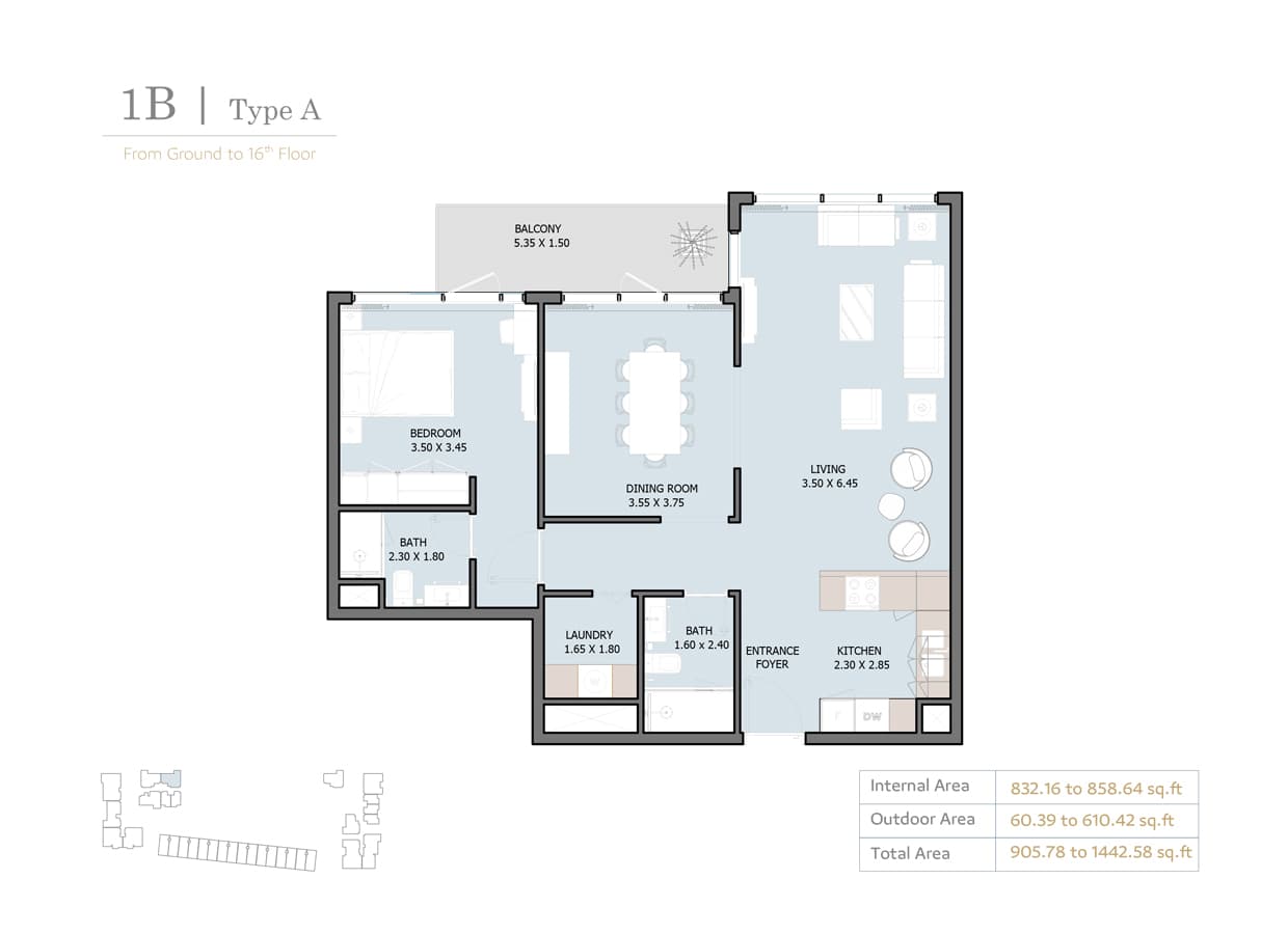 1 BR ( Apartment)