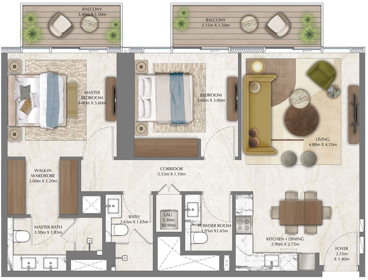 2 BR