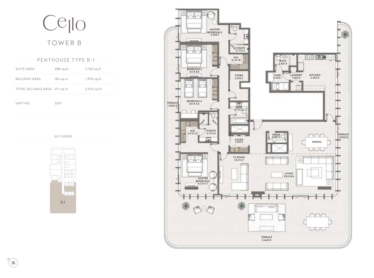 4 BR (Tower B)