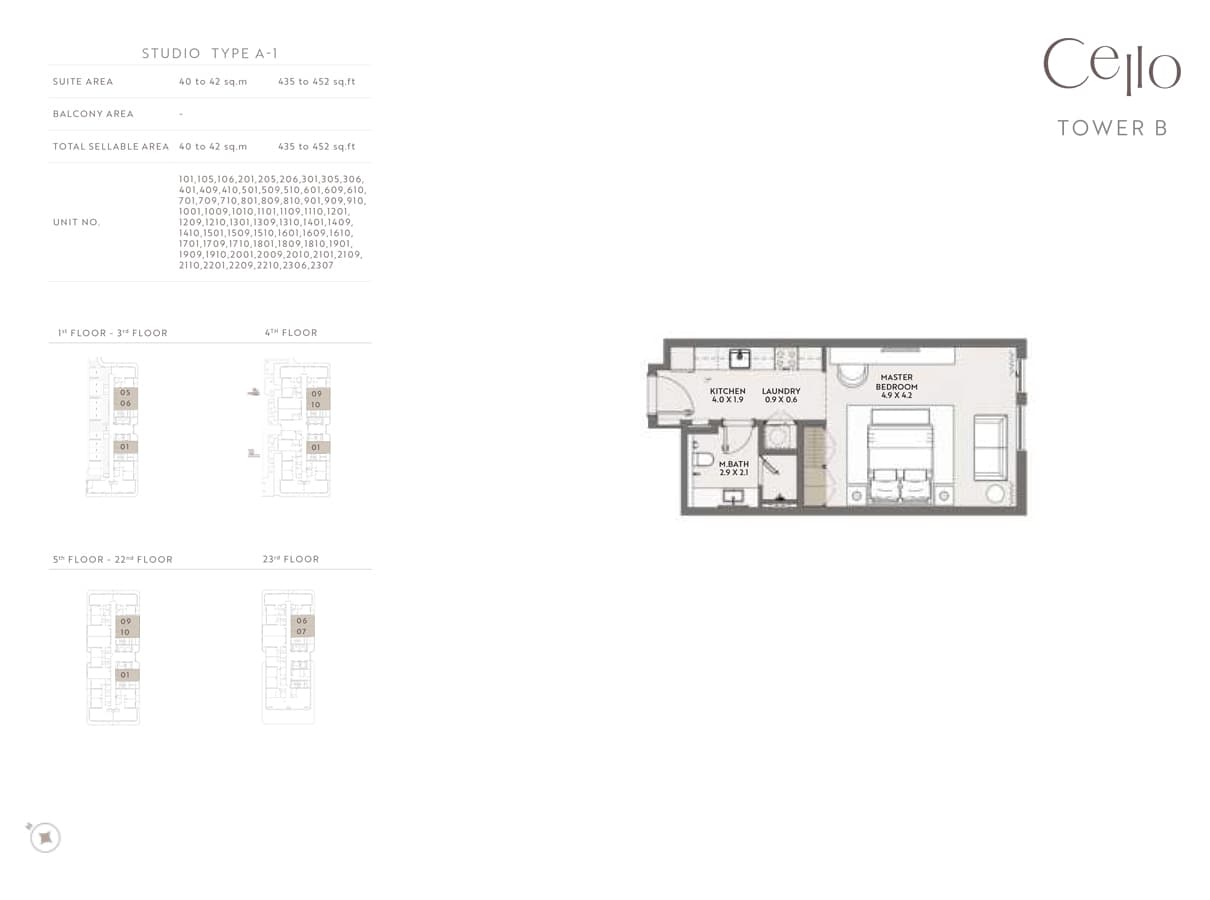 Studio ( Tower B ) 