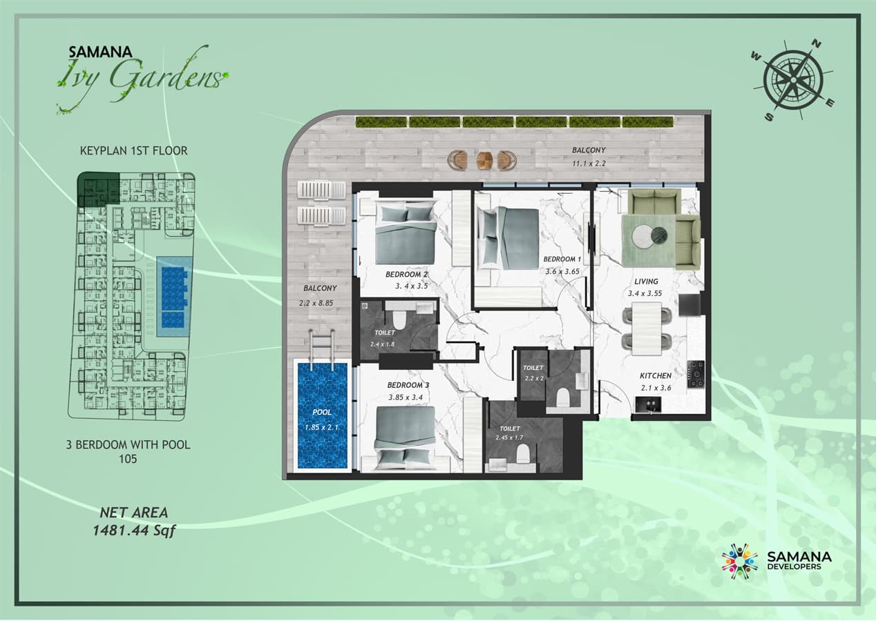 3 BR