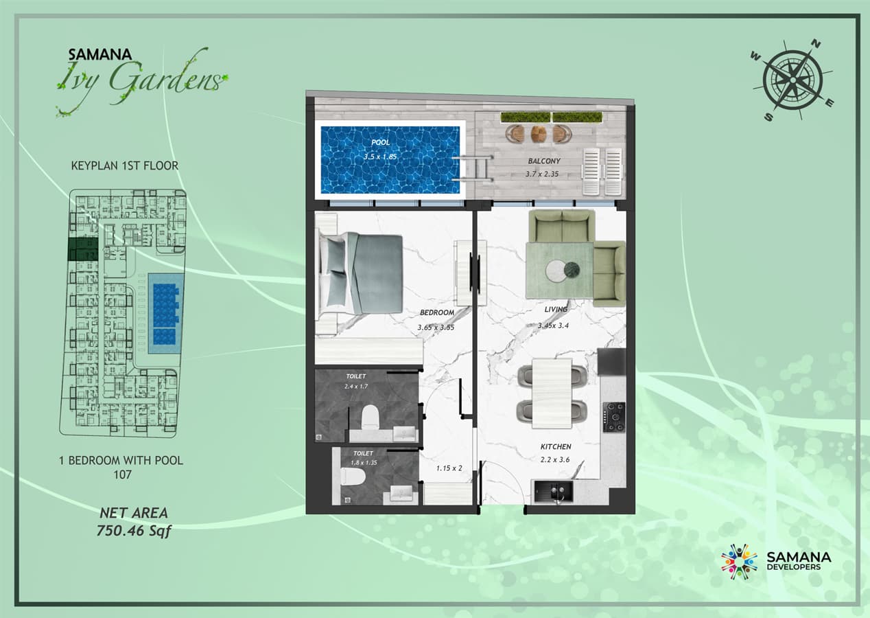 1 BR
