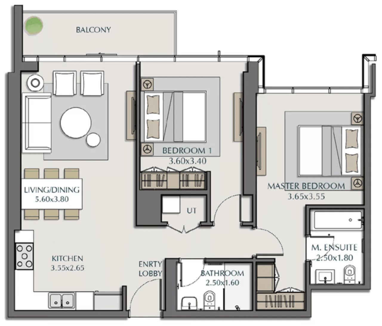 2 BR