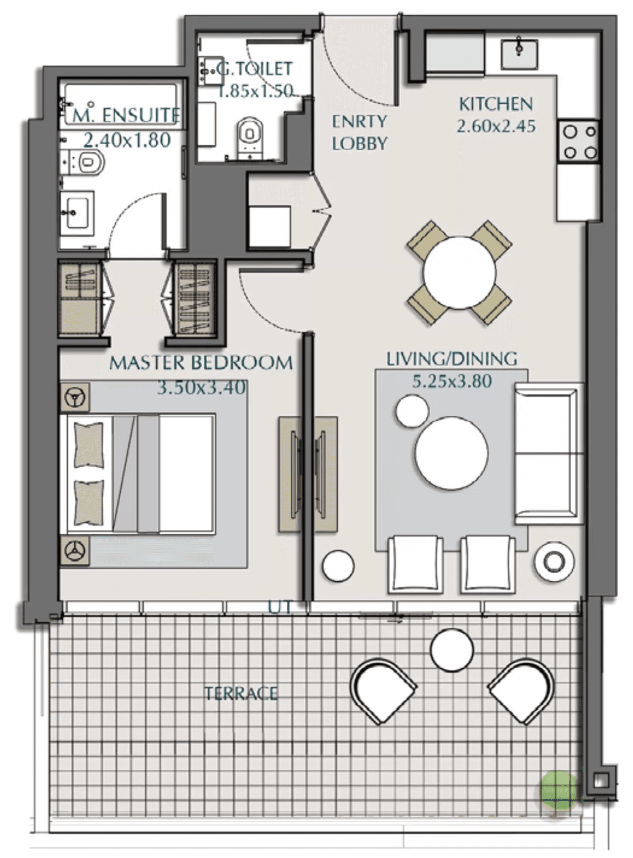 1 BR
