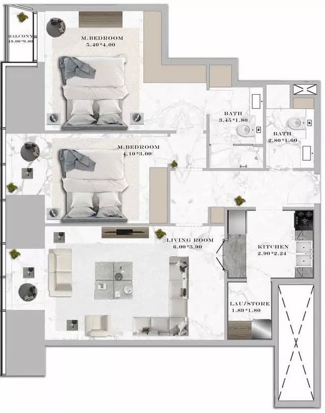 2 BR