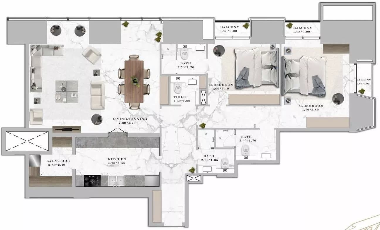 1 BR
