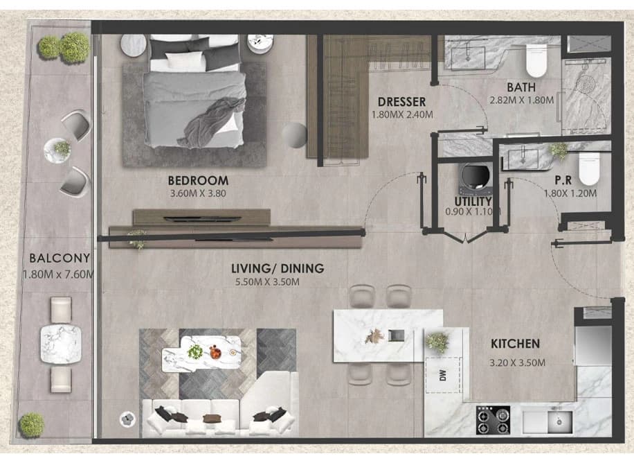1 BR