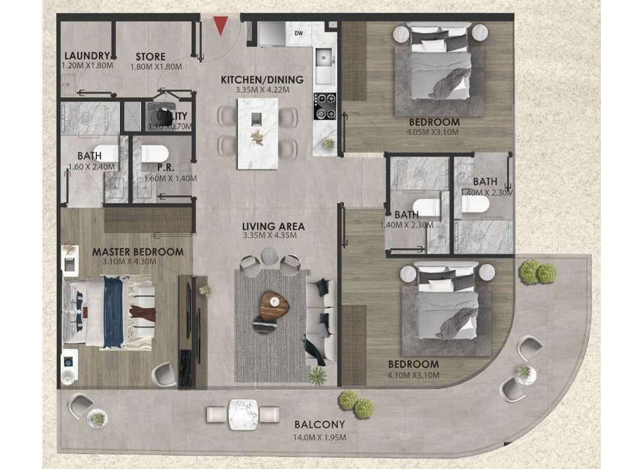 3 BR