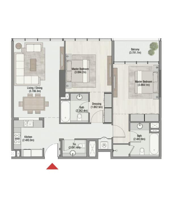 2 BR