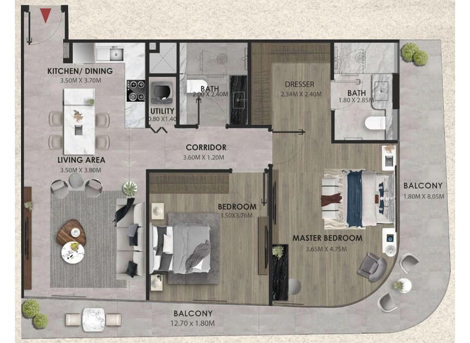 2 BR
