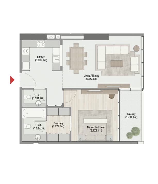 1 BR