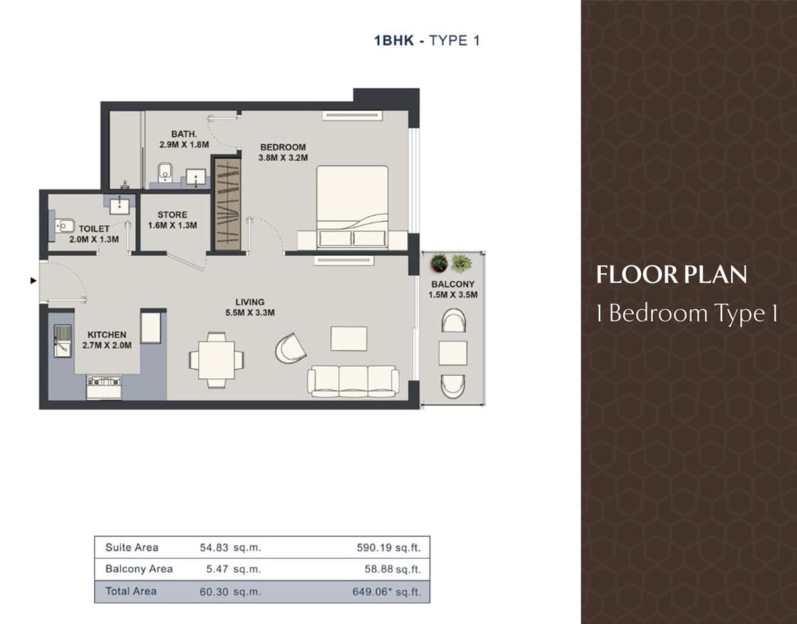 1 BR