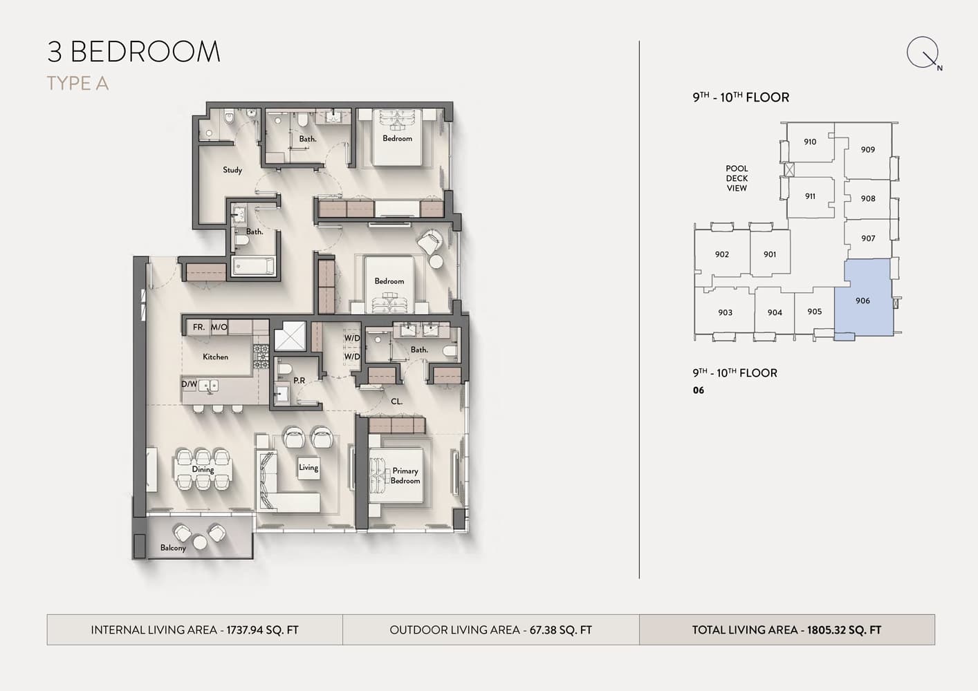 3 BR