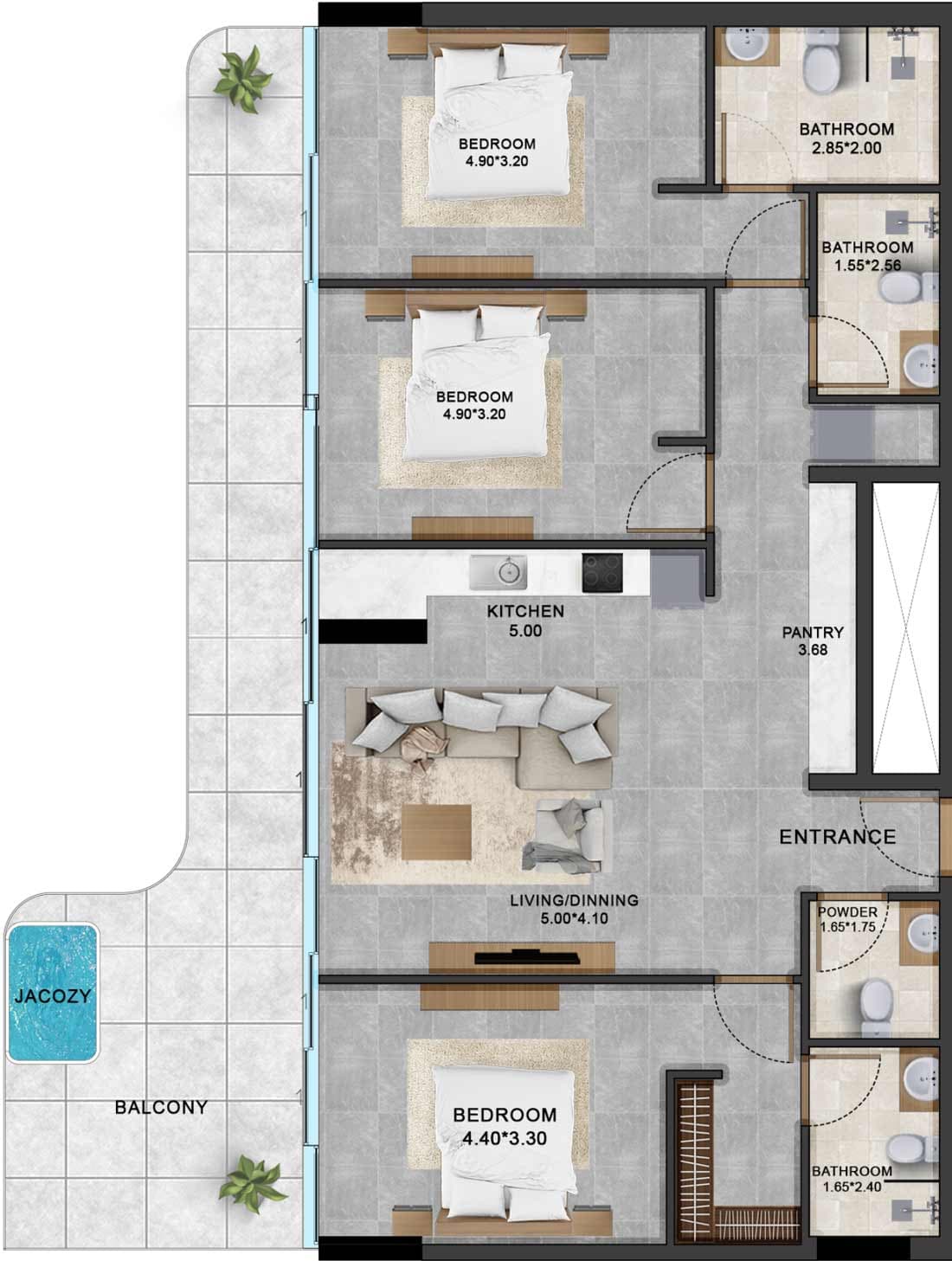 3 BR