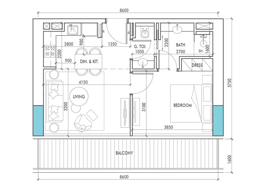 1 BR