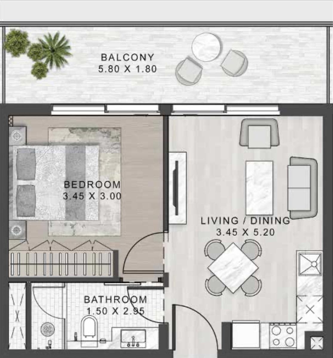1 BR