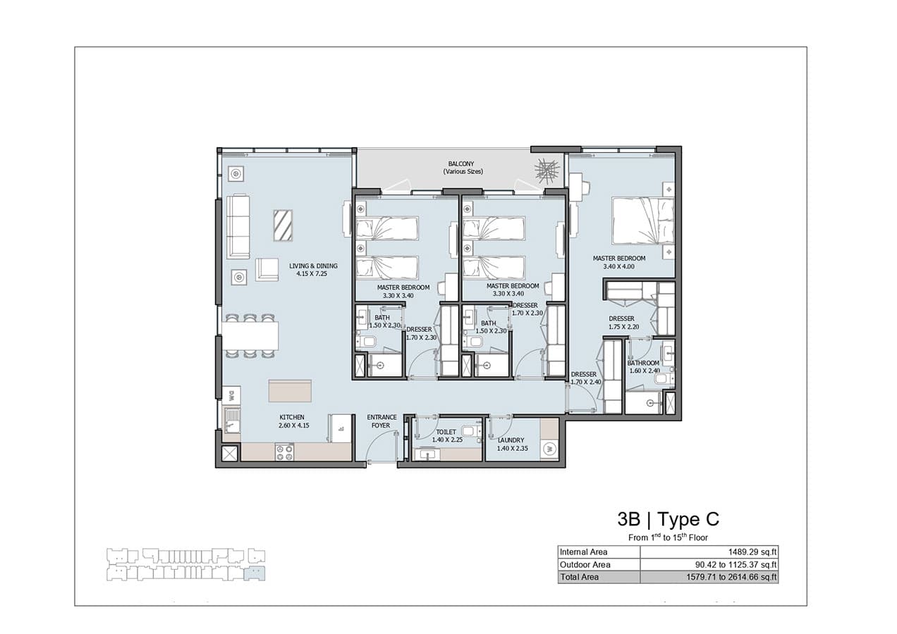3 BR