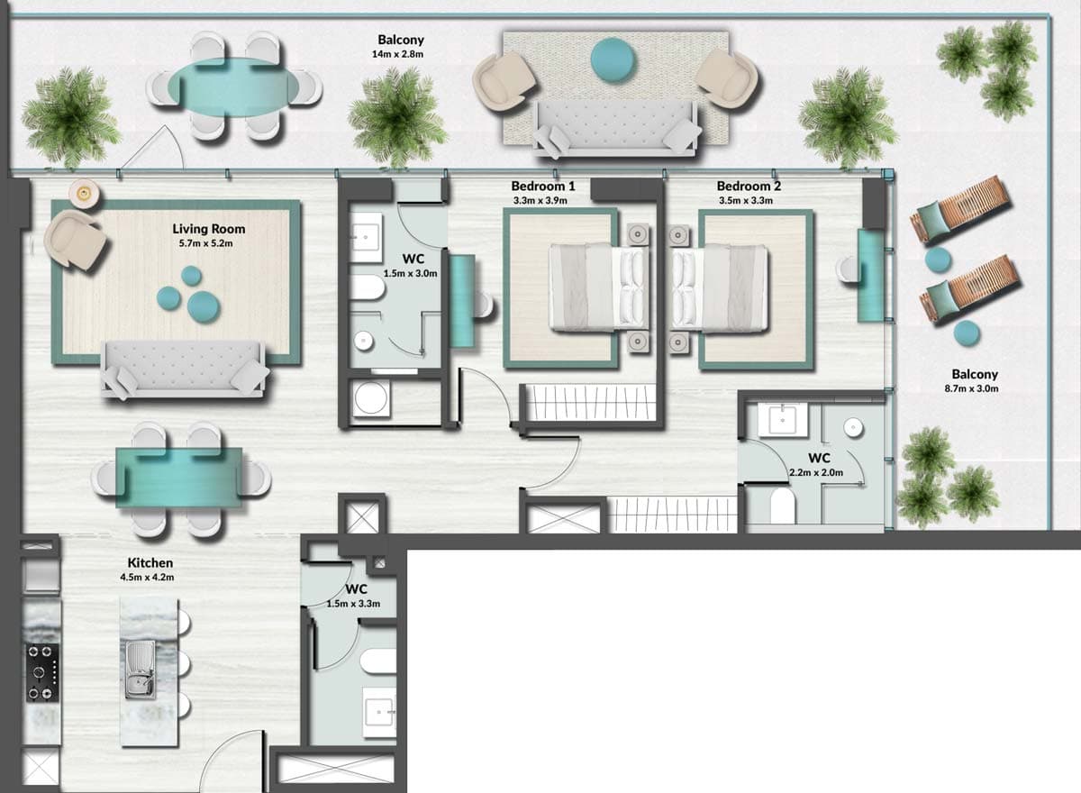 2 BR