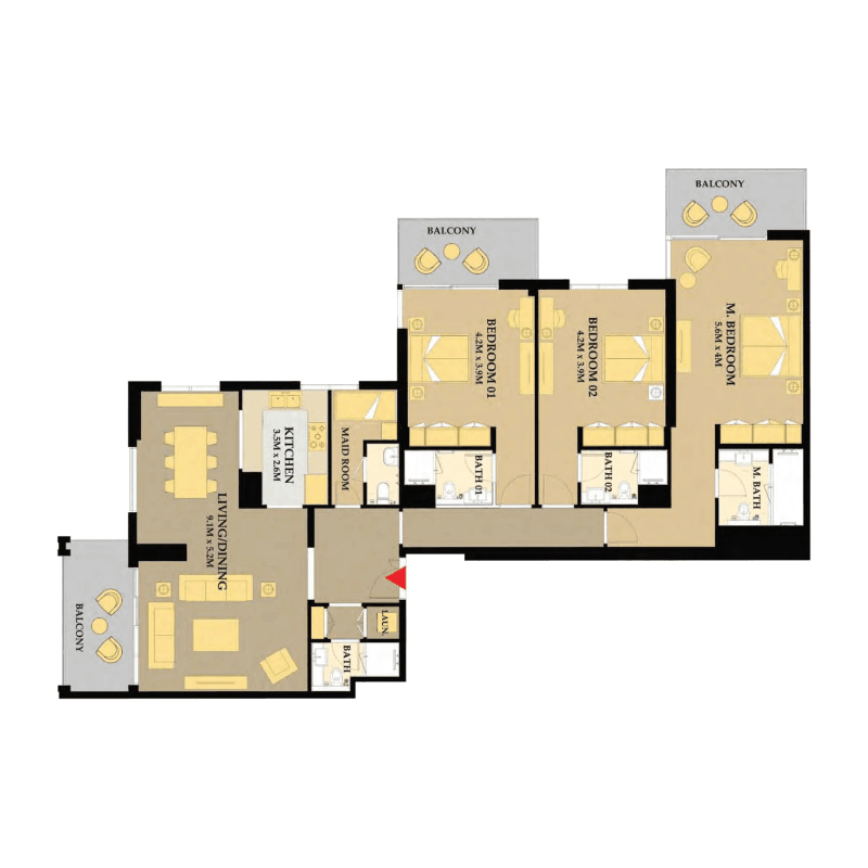 3 BR