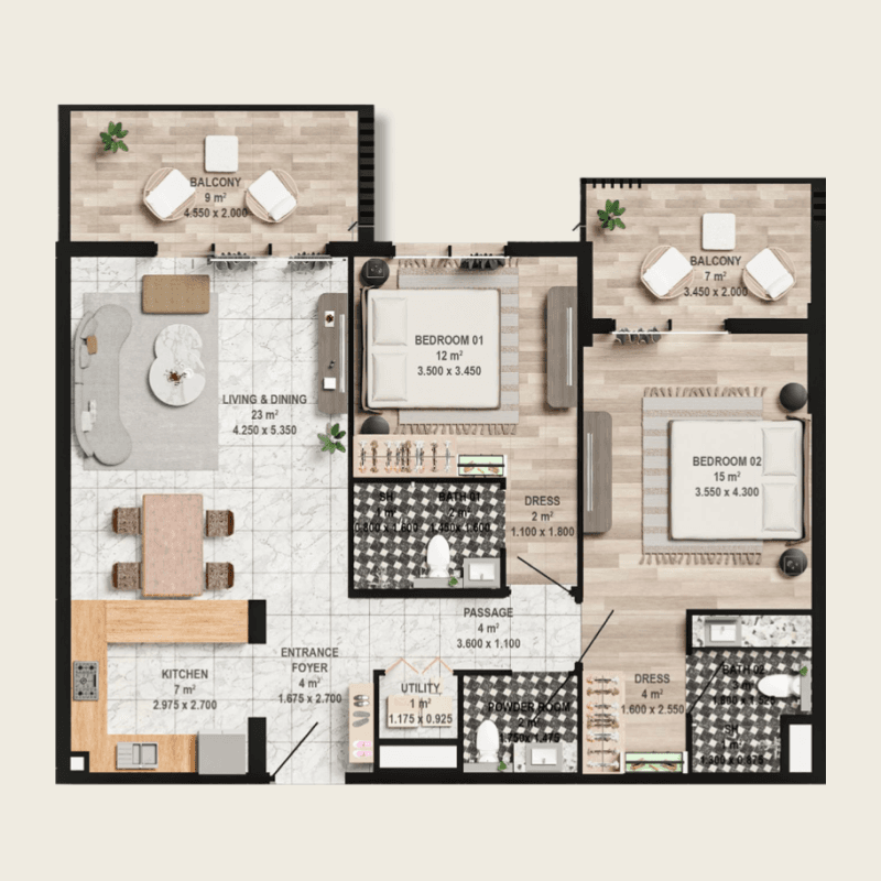 2 BR