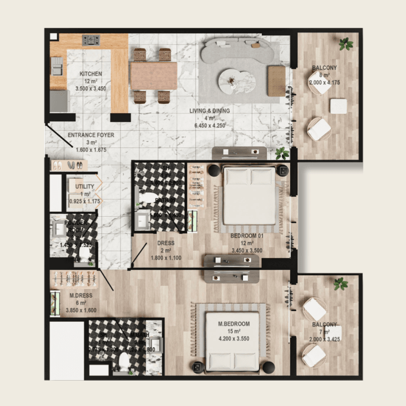 3 BR