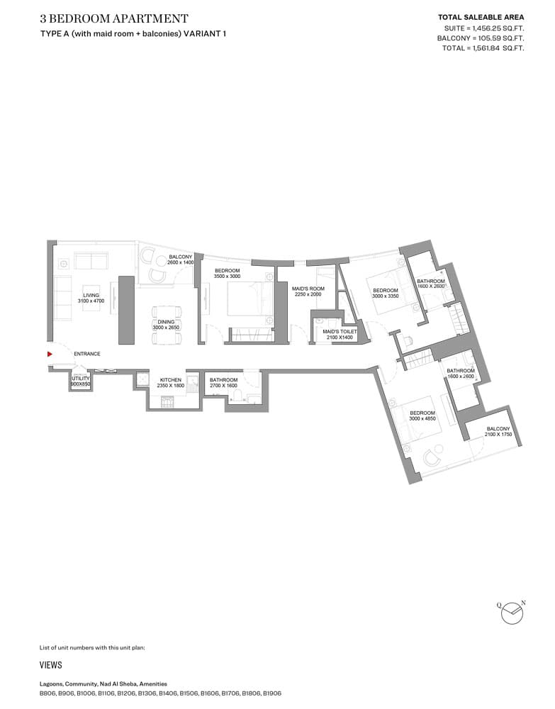 3 BR