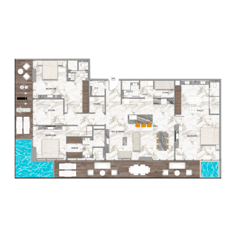 3 BR