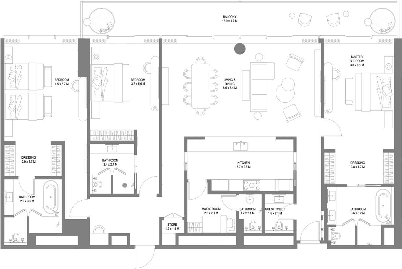 3 BR