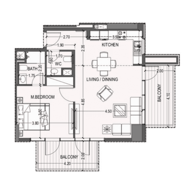 1 BR