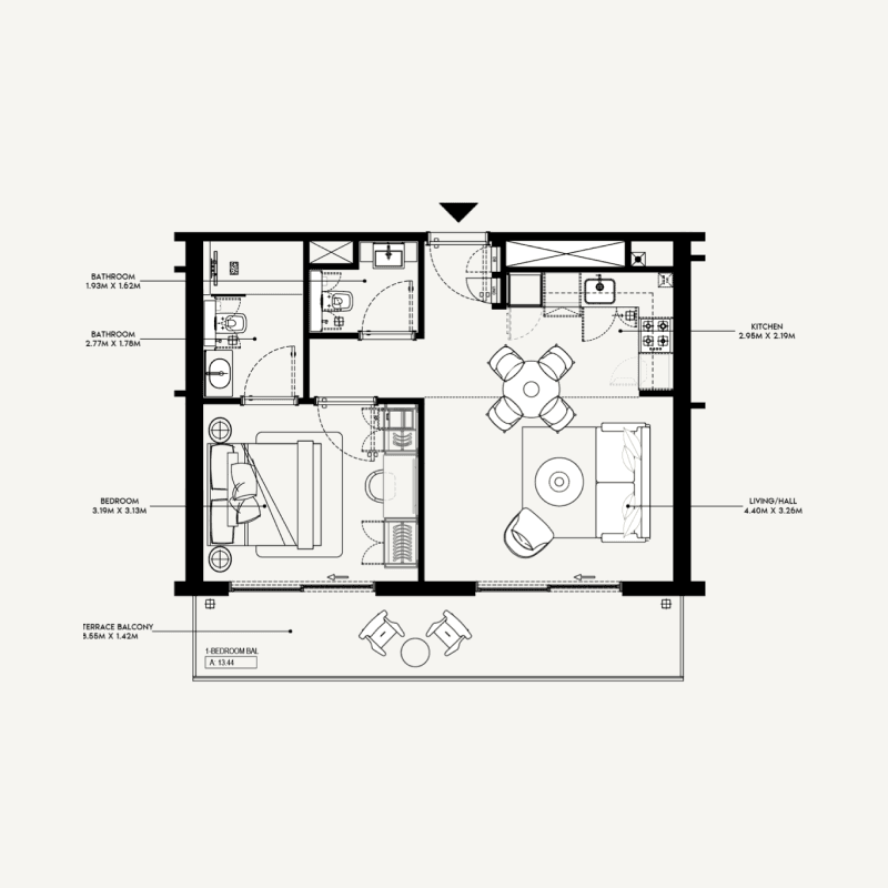 1 BR