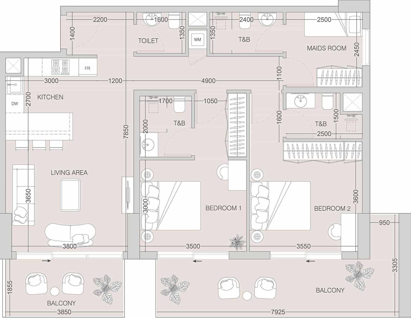 2 BR