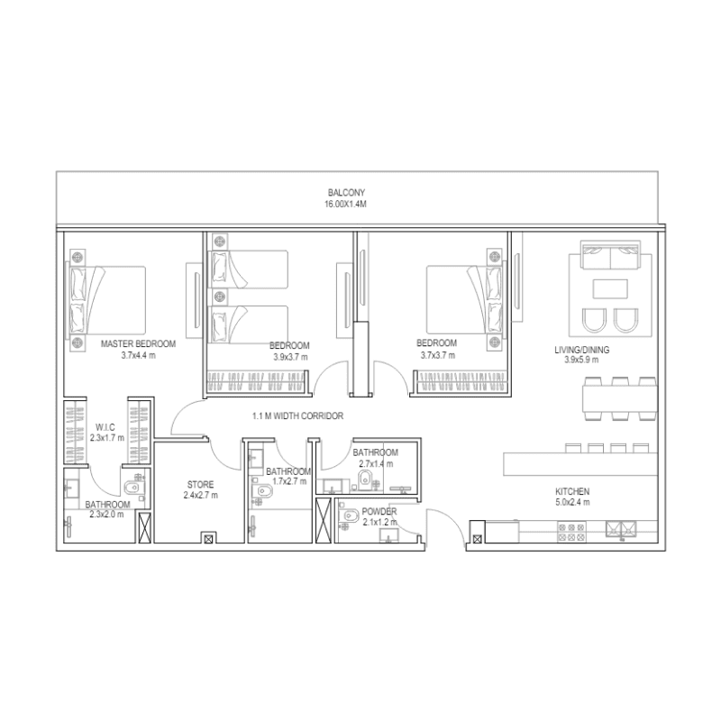 3 BR