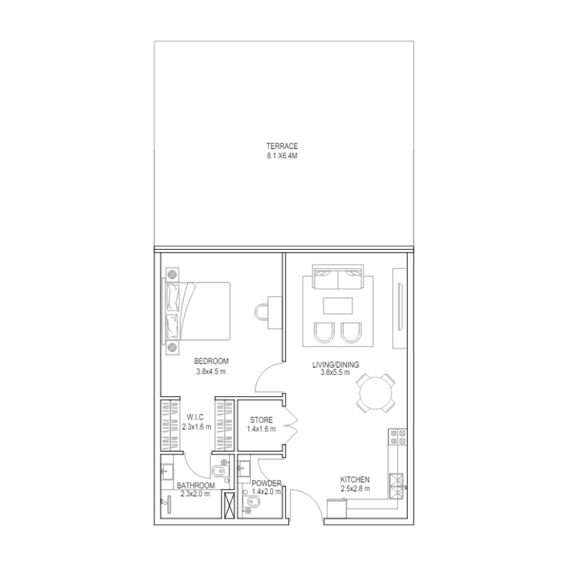 1 BR