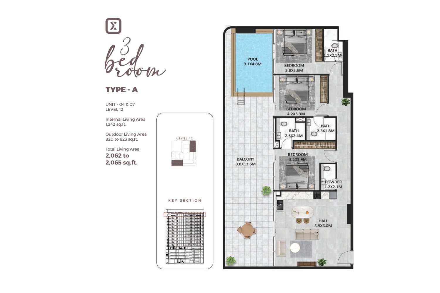 3 BR