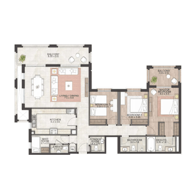3 BR