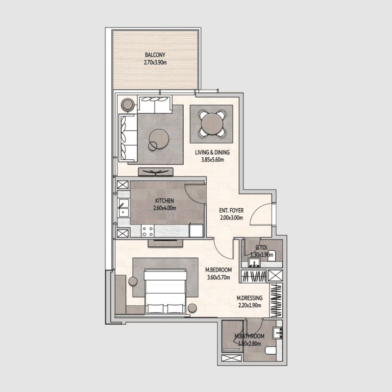 1 BR
