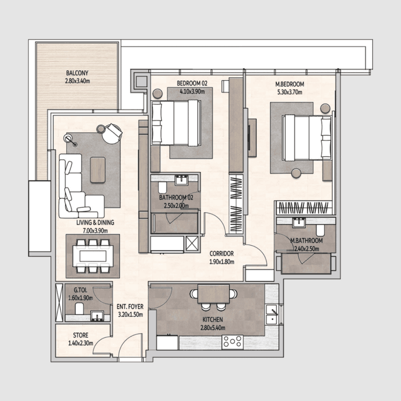 2 BR