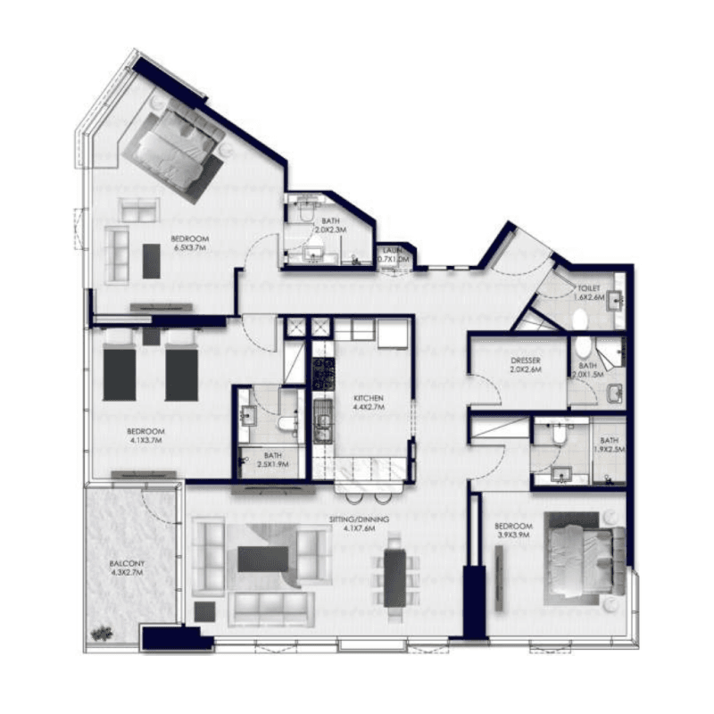 3 BR